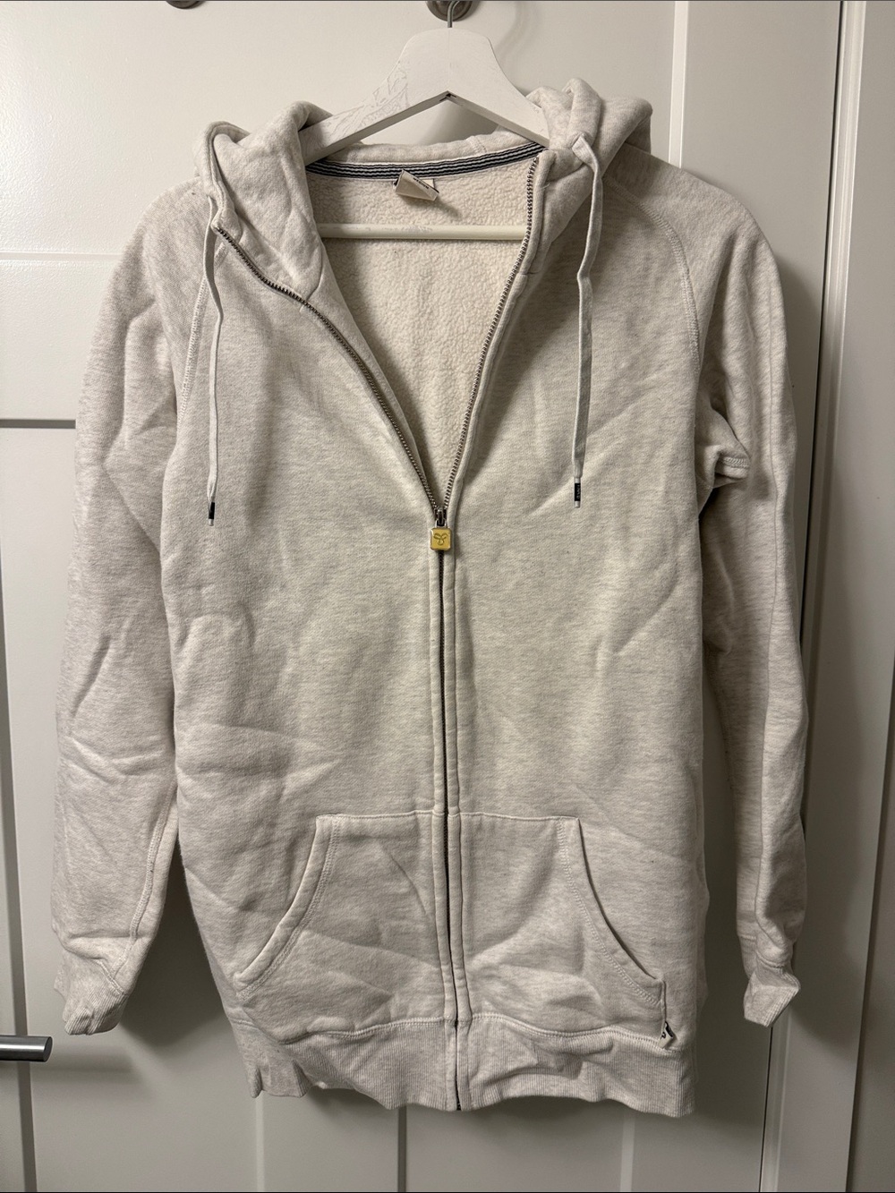 TNA Light Gray Full-Zip Hooded Sweatshirt